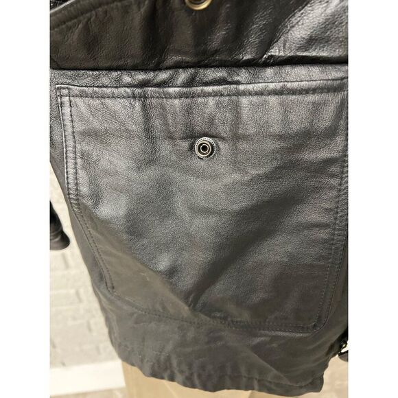Wilsons Leather Experts Men Black Leather Jacket Size XL - Picture 8 of 14